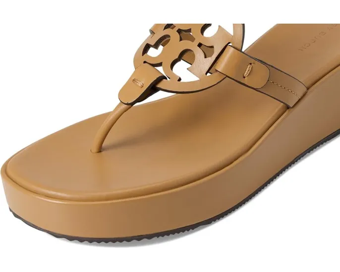 Сандалии Tory Burch Miller Wedge 25 mm с искусственной кожей и стелькой