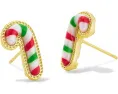 Серьги-пусеты Kendra Scott Candy Cane с эмалью и перламутром