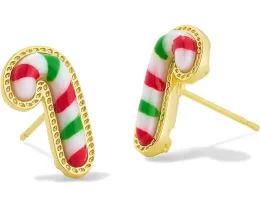 Серьги-пусеты Kendra Scott Candy Cane с эмалью и перламутром