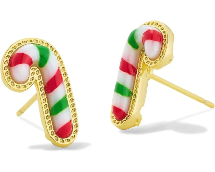 Серьги-пусеты Kendra Scott Candy Cane с эмалью и перламутром