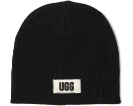 UGG облегченная шапка бини из мягкой вязки с лейблом