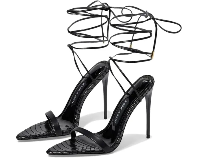 Босоножки Jessica Rich Rich Sandal на шпильке с перьями