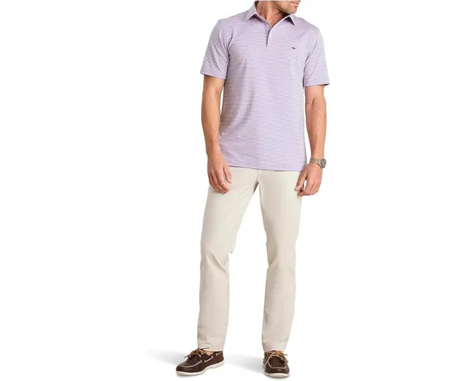 Polo Bradley Stripe Sankaty от Vineyard Vines с защитой UPF 50+