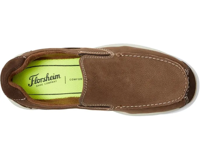Florsheim Kids Great Lakes Moc Slip, Jr. с контрастной строчкой и памятью формы