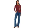 Джинсы Madewell Stretch Flare с клешем и потертостями Carville Wash на высокой талии