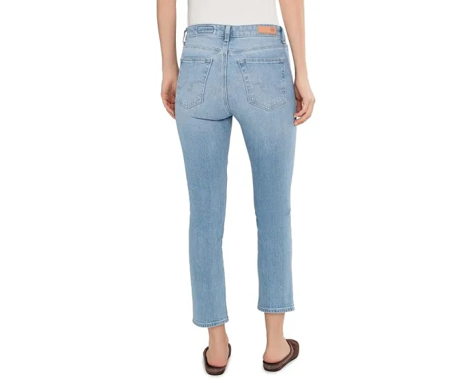 Джинсы Mari Mid-Rise Slim Straight Crop с прямой средней посадкой и укороченными штанинами в цвете Cruiser