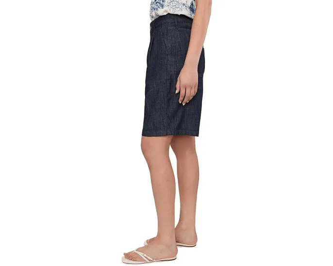 Джинсовые шорты NYDJ Gwen Relaxed Bermuda Denim в темном индиго