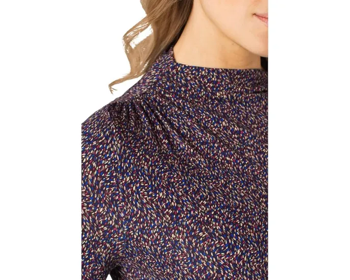 Liverpool Los Angeles топ с длинным рукавом и стойкой с сборками для невысоких