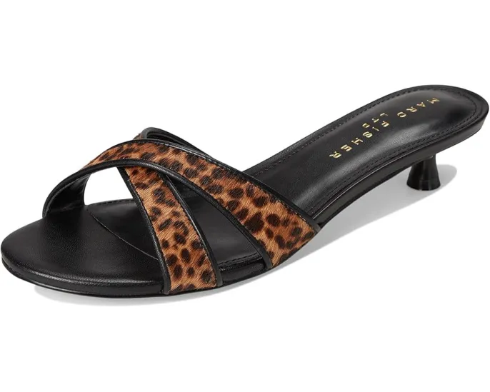 Босоножки Marc Fisher LTD Traceyly на низком каблуке с леопардовым принтом