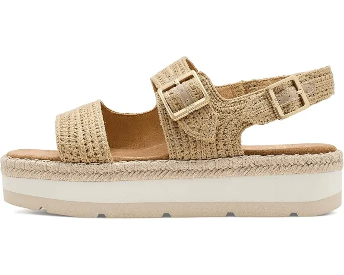 Сандалии TOMS Giana на платформе с регулируемой застежкой на липучке