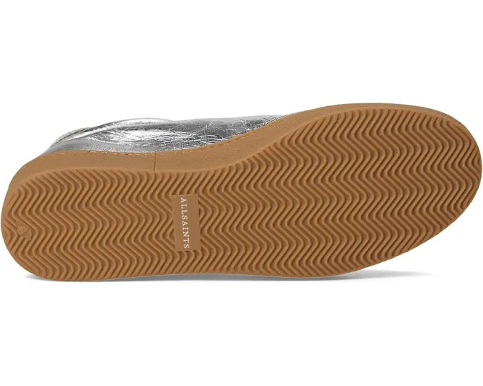 Кожаные кроссовки AllSaints Thelma Met с круглым носком и резиновой подошвой