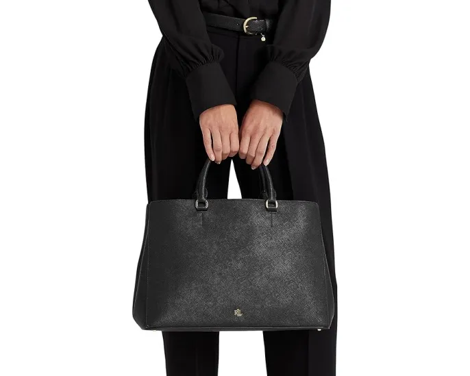 Lauren Ralph Lauren большая сумка Hanna из тисненой кожи с регулируемым ремнем