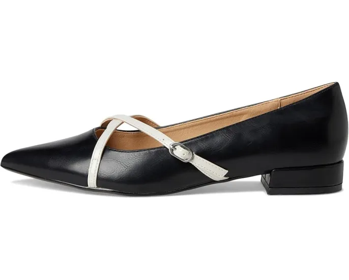 Туфли Camby на устойчивом каблуке с перекрестными ремешками и заостренным носком