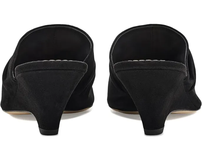 Cinq à Sept Sonia Curved Wedge Mules замшевые мюли на изогнутом каблуке