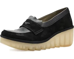 Лоферы FLY LONDON Bilz609fly на танкетке из кожи или замши с округлым носком