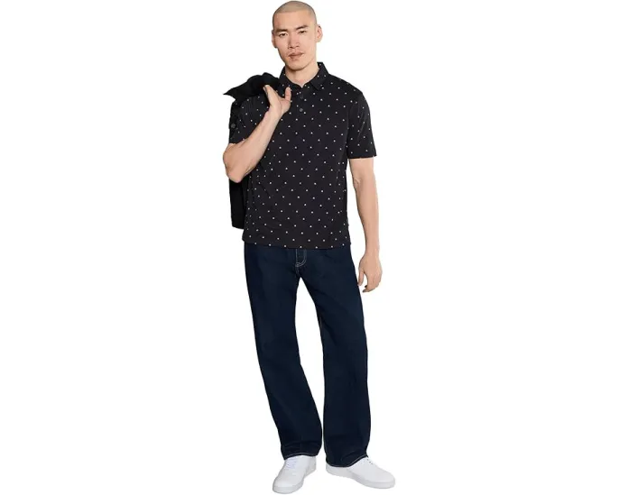 Поло Armani Exchange с логотипом All Over из хлопка пике в классическом крое