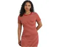 Платье Lauren Ralph Lauren Petite из хлопкового рибаны с полосками и разрезом