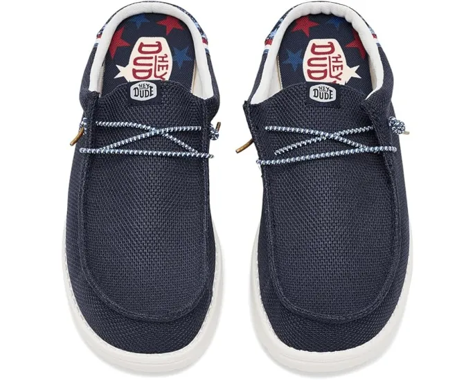 Слипоны Wally Slip Americana от Hey Dude с технологией Flex & Fold