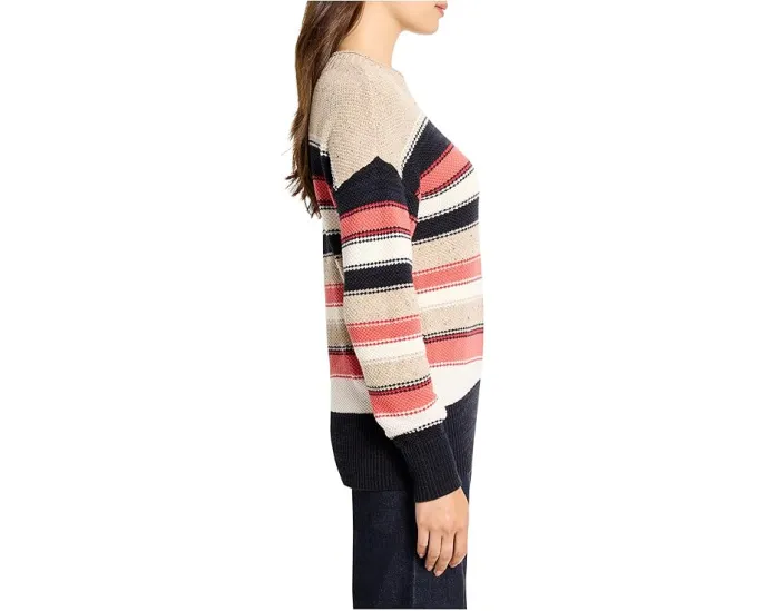 Свитер NIC+ZOE Petite Nep Knit Striped с полосами