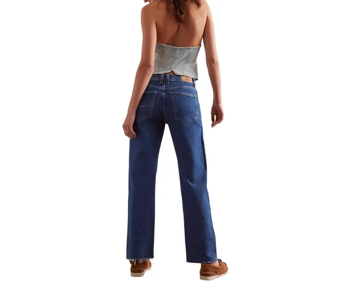 Джинсы Free People Risk Taker Mid-Rise Straight с прямым кроем и средней посадкой