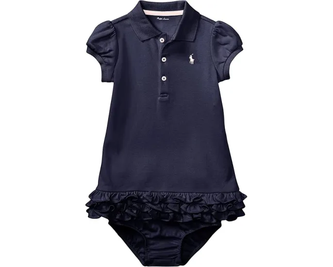 Детское платье Polo Ralph Lauren Kids с рюшами и блумерами