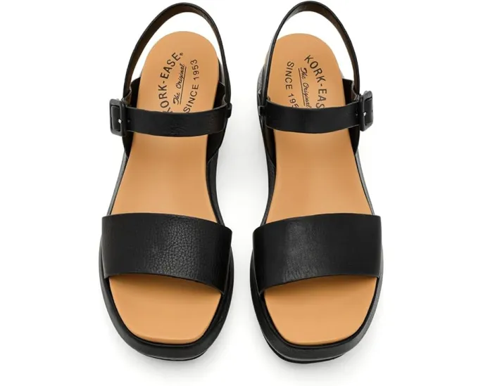 Kork-Ease сандалии Hallie на платформе с итальянской кожей и регулируемой пряжкой