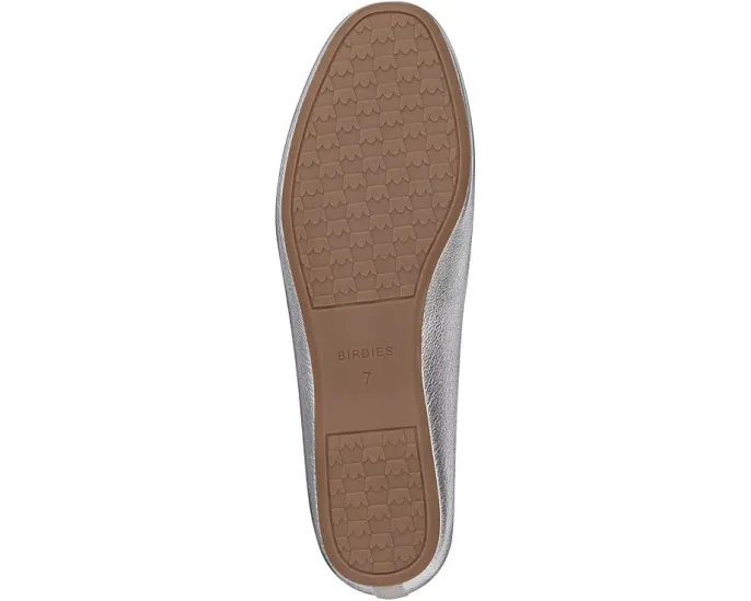 Birdies балетки Vesper Leather Flat серебристого цвета