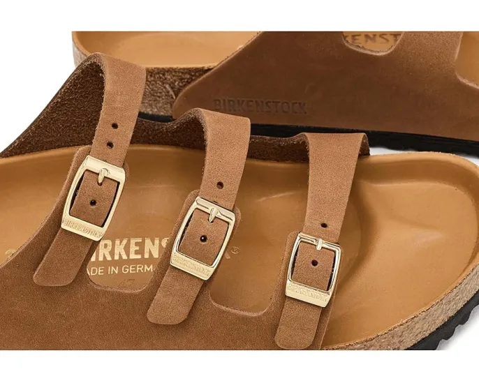 Сандалии Birkenstock Florida из нубука с пробковой стелькой