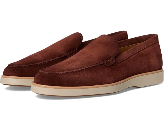 Мокасины Magnanni Lourenco из замши с кожаной стелькой и плоским каблуком