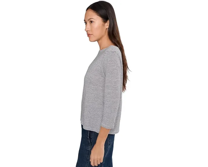 Топ с полосками и лодочкой от Eileen Fisher из льна
