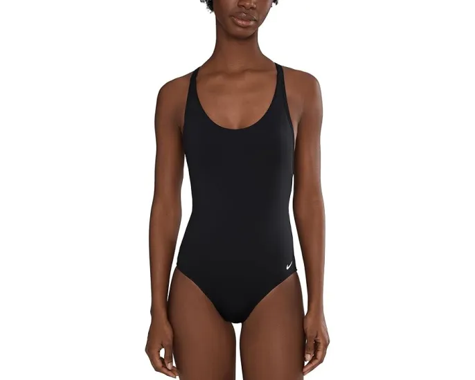 Цельный купальник Nike Effortless Essential с круглым вырезом и съемными бретелями