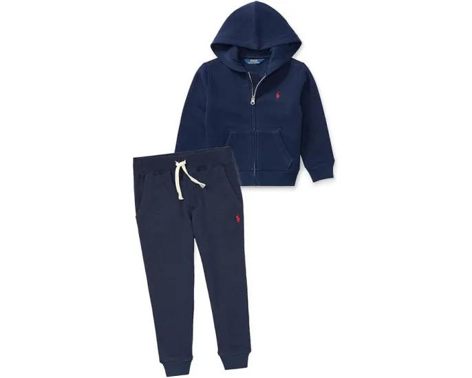 Толстовка с капюшоном из хлопкового флиса Polo Ralph Lauren для маленьких детей