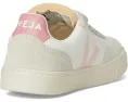 Детские кроссовки VEJA Small V-90 из кожи с застежкой на липучках