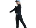Детские леггинсы Nike Kids Pro Dri-FIT с блестящими акцентами и сетчатыми вставками