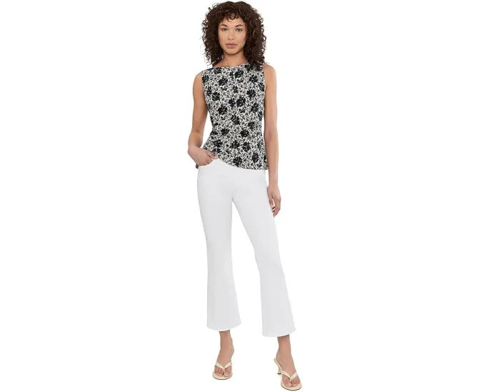 Джинсы Madewell The Stretch Flare Crop с расклешенным низом и укороченной длиной в цвете Tile White