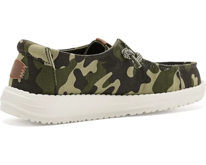 Hey Dude Кроссовки Wendy Essential Camo для детей с камуфляжным принтом