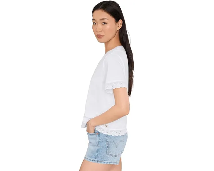 Футболка Clara Tee с кружевной отделкой из органического хлопка и TENCEL Toad&Co
