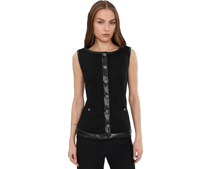 Жилет Liverpool Los Angeles с лодочкой и отделкой из искусственной кожи