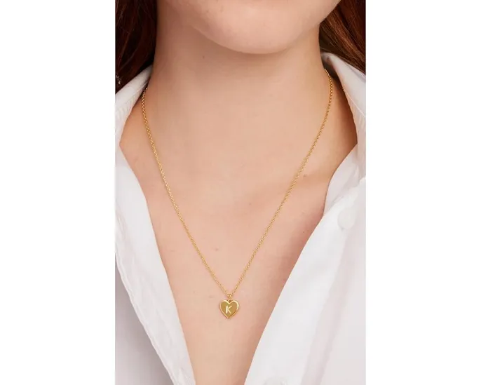 Кулон Kate Spade New York D Pendant в форме сердца с инициалом