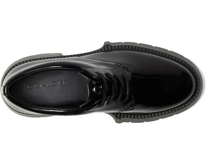 Туфли Lyla Platform Derby от COACH на платформе с кожаным верхом и шнуровкой