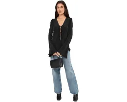 Топ Free People Bali Ariel с V-образным вырезом и вышивкой