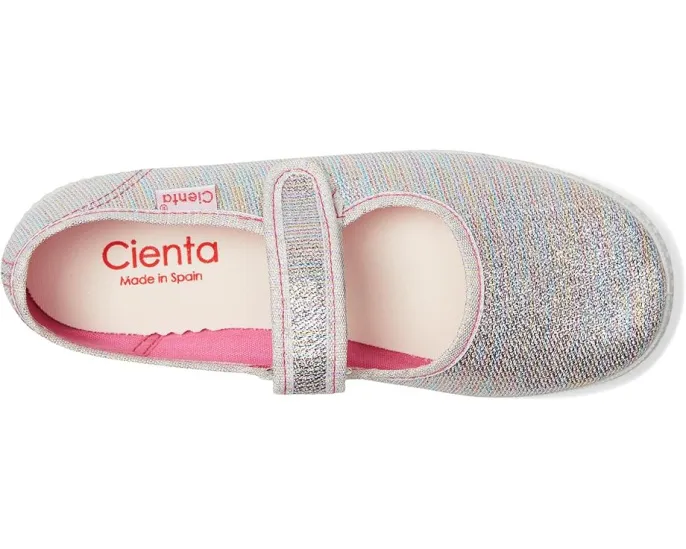 Детские туфли-слипоны Cienta Kids Shoes 56083 с металлическим блеском