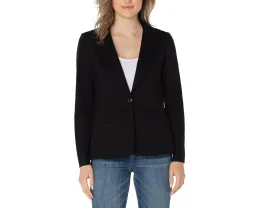 Приталенный трикотажный блейзер Liverpool Los Angeles с вертикальными рельефами