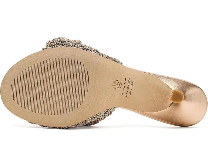 Туфли Stuart Weitzman Lotus Slide 85 с ручной вязкой и миндалевидным носком