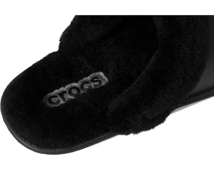 Домашние тапочки Crocs Classic Fuzz Scuff с искусственным мехом