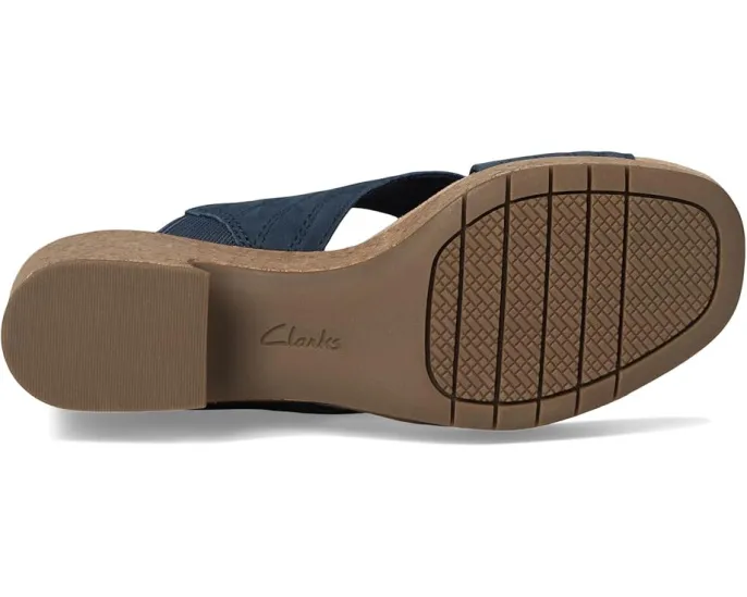 Сандалии Clarks Nerisa West на пробковом каблуке 75 мм с ручной строчкой