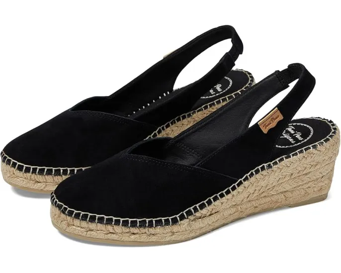 Эспадрильи Toni Pons Betty-A на танкетке с замшевым верхом и миндальным носком