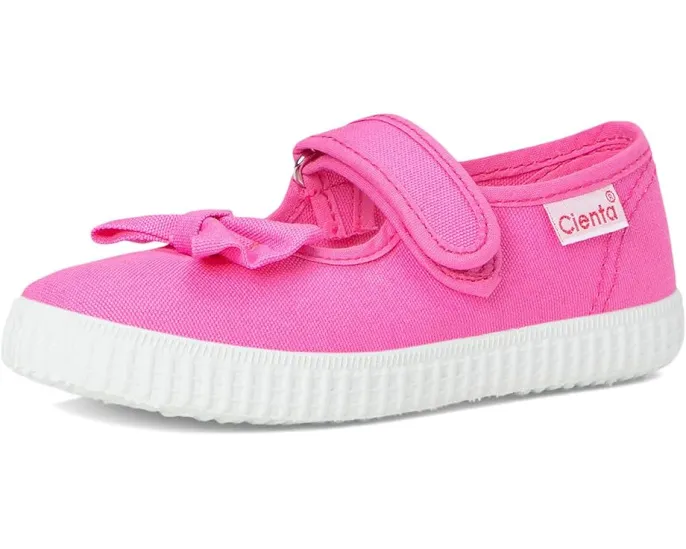 Детские туфли Cienta 56060 с бантиком и застежкой на липучке