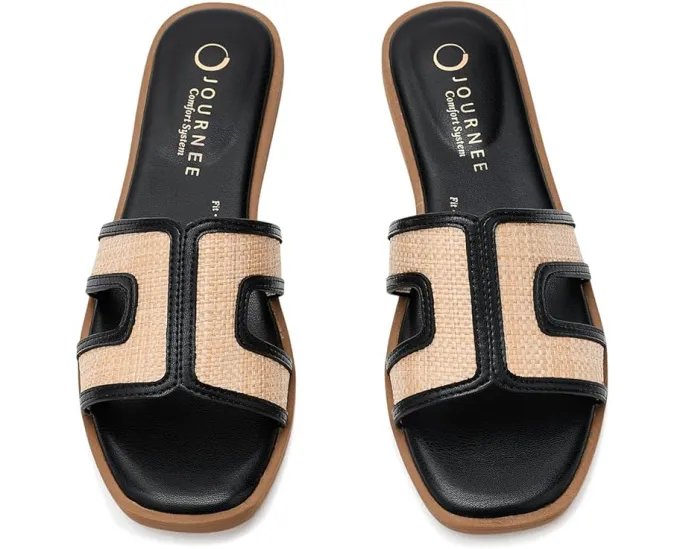 Сандалии Journee Collection Primah с одним ремешком и открытым носком