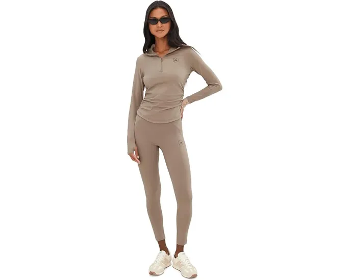 Лонгслив adidas by Stella McCartney Studio Ruched с капюшоном на молнии